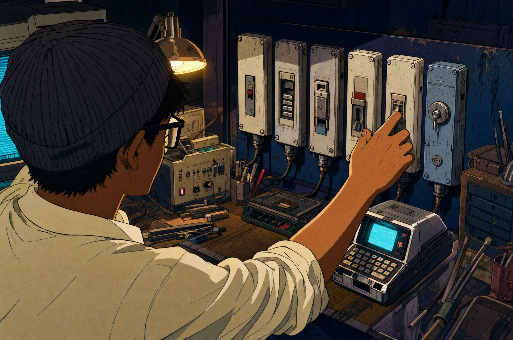 Inside Astra in an illustrated orbital studio